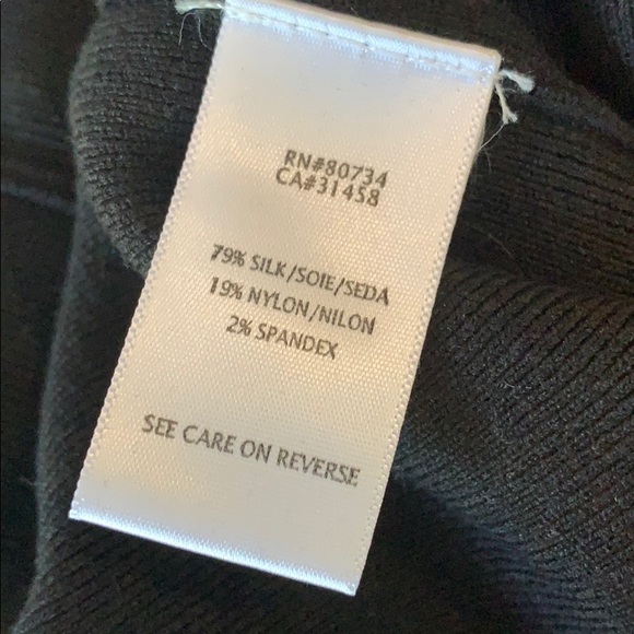 BCBGMAXAZRIA Silk Knit Stretch Black Dress, XS - Picture 6 of 6